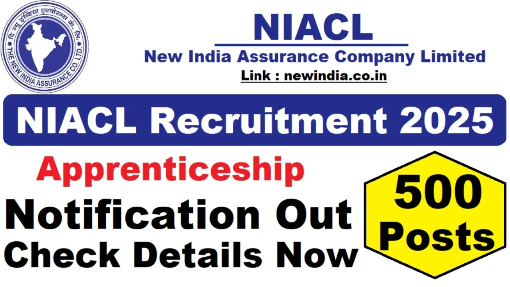 niacl apprentice recruitment application